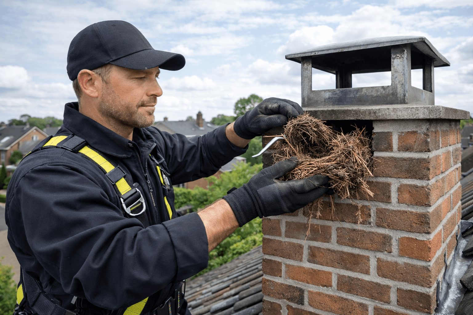 Vogelnest verwijderen